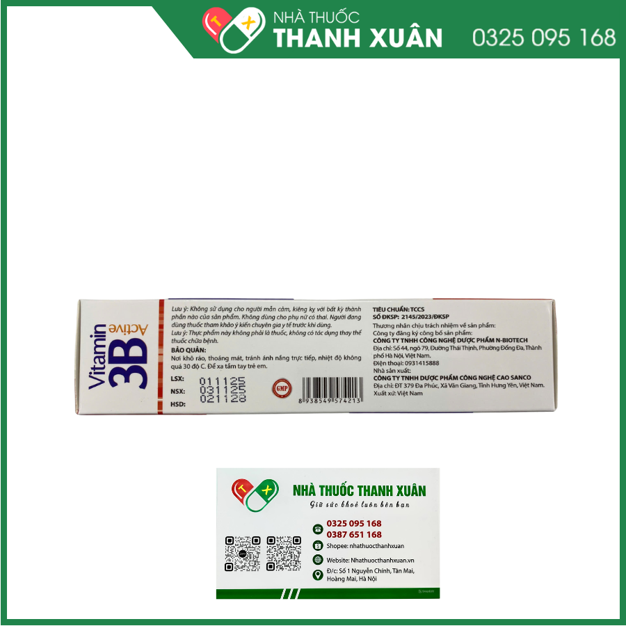 Vitamin 3B Active bổ sung vitamin B1, B6, B12 tăng đề kháng, giảm mệt mỏi